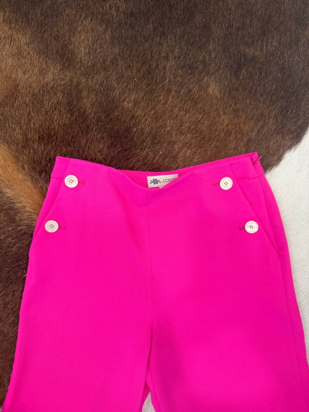 J. Crew Women’s Hot Pink Wide-Leg Pants - Picture 3 of 4